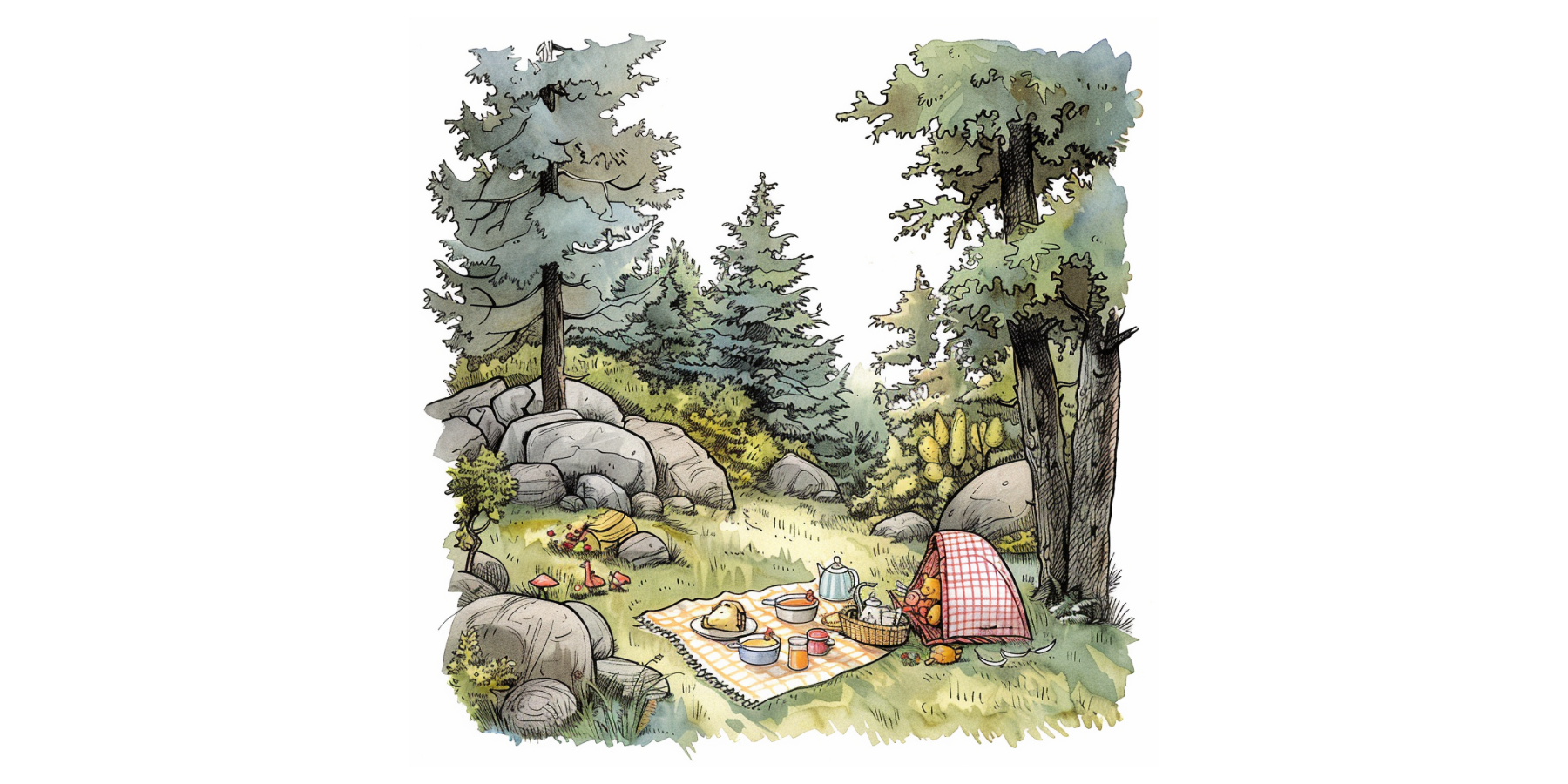 Niedźwiedź Bruno i leśny piknik