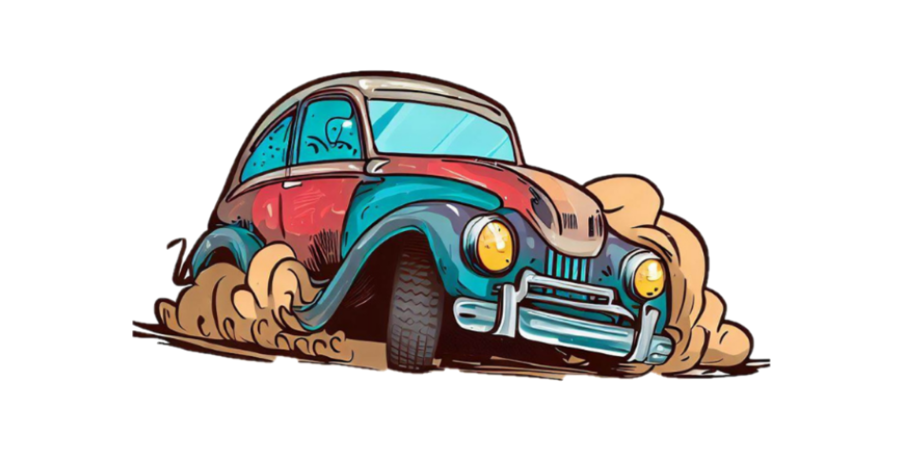 Samochód Bartek i wyścig na pełnym gazie